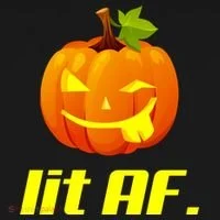 Lit AF Funny Halloween Jack O Lantern Pumpkin Long Sleeve Shirt thumb 2