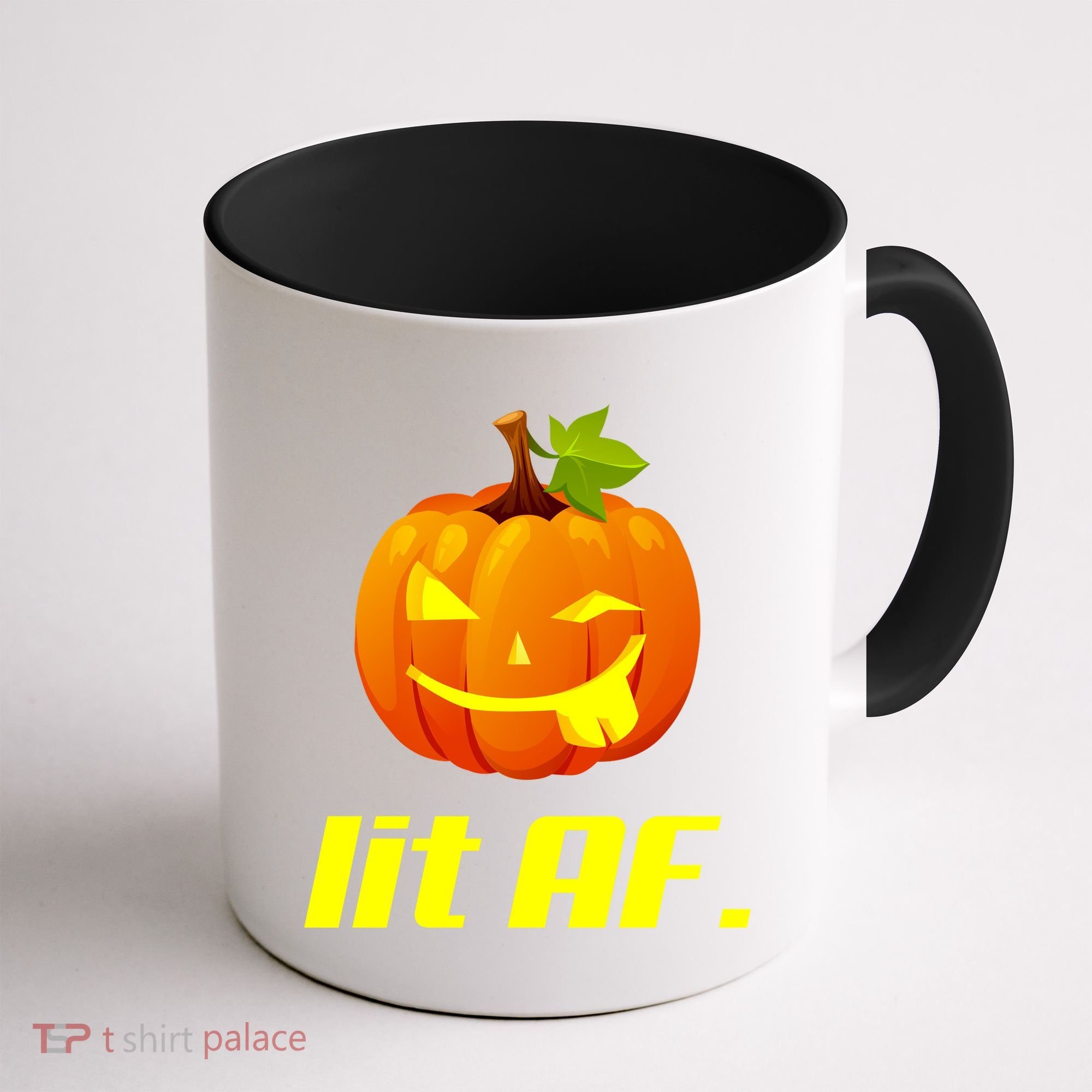 Lit AF Funny Halloween Jack O Lantern Pumpkin Coffee Mug