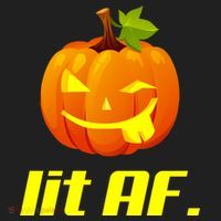 Lit AF Funny Halloween Jack O Lantern Pumpkin Golf Towel thumb 3