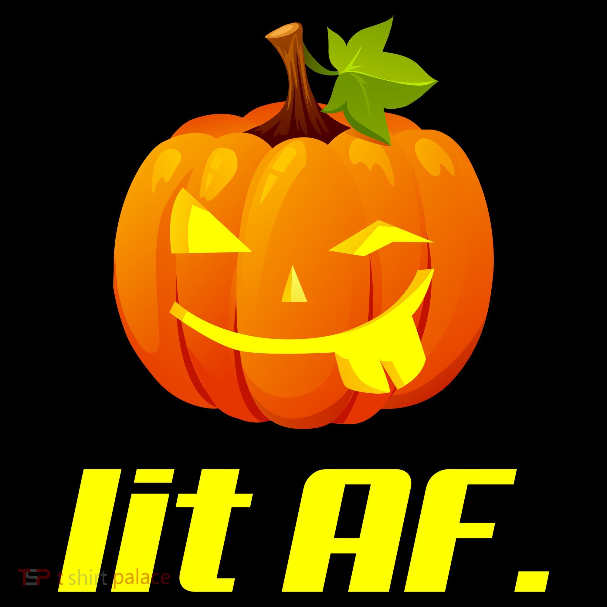 Lit AF Funny Halloween Jack O Lantern Pumpkin Women's T-Shirt