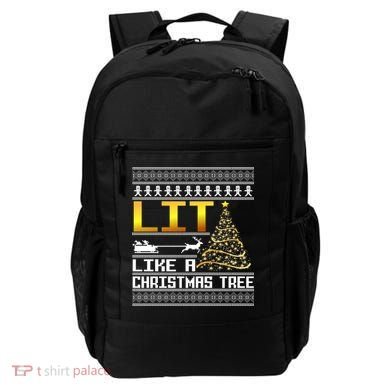 Lit Like a Christmas Tree Funny Ugly Christmas Backpack