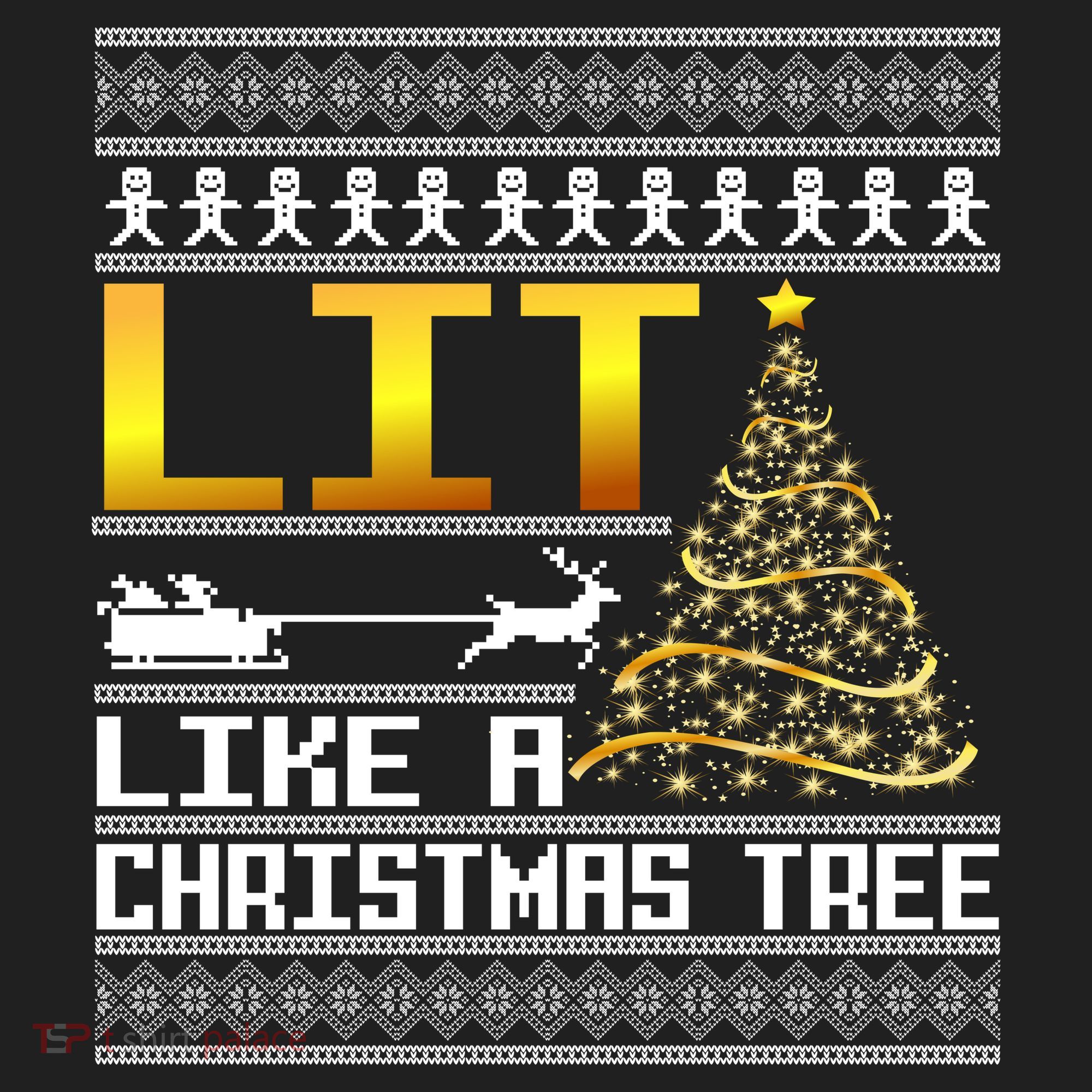 Lit Like a Christmas Tree Funny Ugly Christmas Beanie