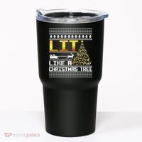Lit Like a Christmas Tree Funny Ugly Christmas Tumbler thumb 0