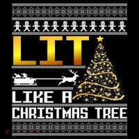 Lit Like a Christmas Tree Funny Ugly Christmas Baby Bodysuit thumb 2