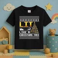 Lit Like a Christmas Tree Funny Ugly Christmas Toddler T-Shirt thumb 3