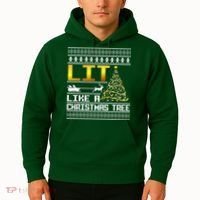 Lit Like a Christmas Tree Funny Ugly Christmas Hoodie thumb 2