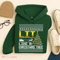 Lit Like a Christmas Tree Funny Ugly Christmas Hoodie thumb 4