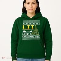 Lit Like a Christmas Tree Funny Ugly Christmas Hoodie thumb 5
