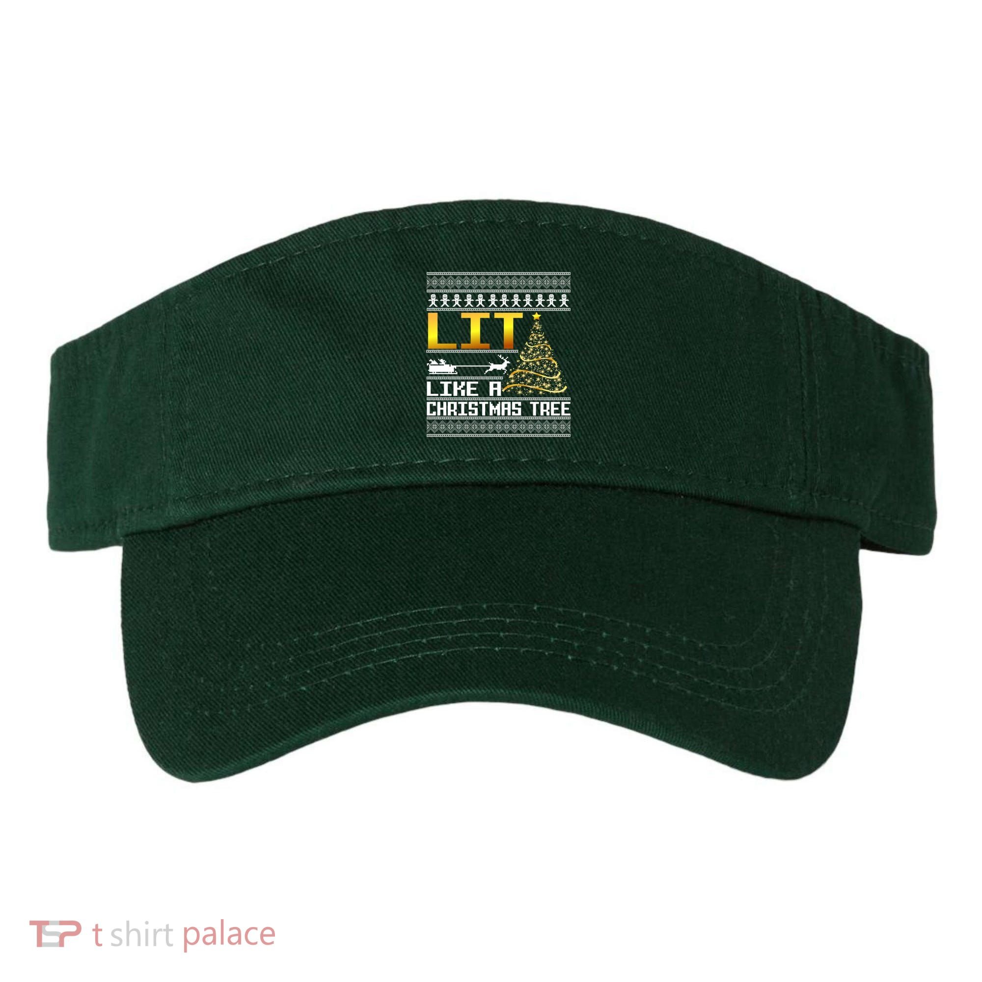 Lit Like a Christmas Tree Funny Ugly Christmas Visor