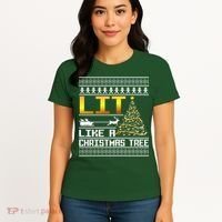 Lit Like a Christmas Tree Funny Ugly Christmas Women's T-Shirt thumb 4