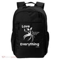 Love Is The Bridge Between You And Everything. Rumi Quote Backpack thumb 0
