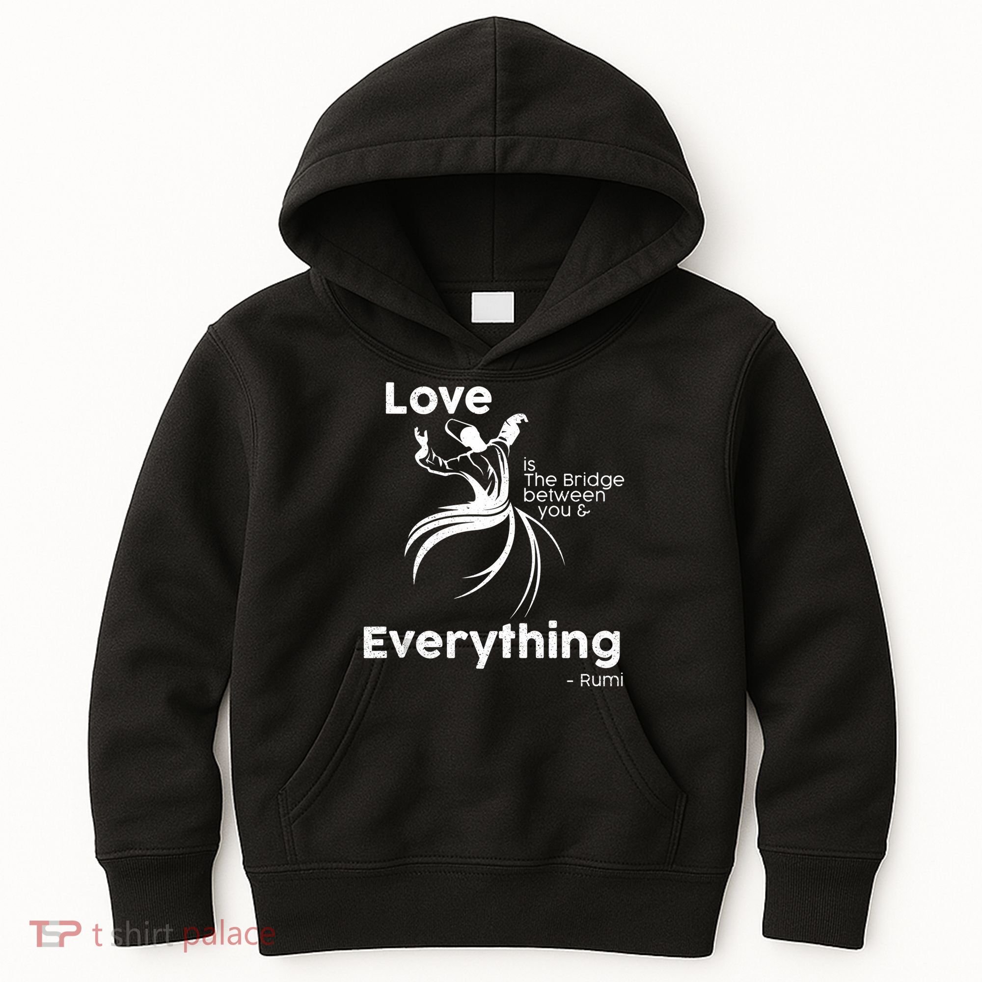 Love Is The Bridge Between You And Everything. Rumi Quote Kids Hoodie
