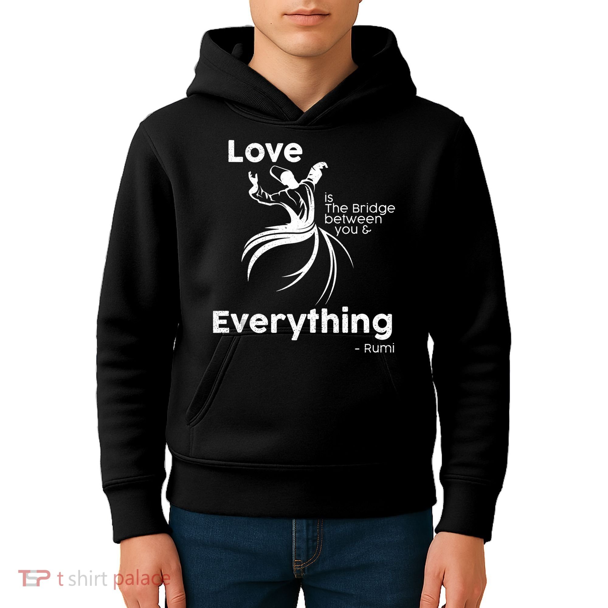 Love Is The Bridge Between You And Everything. Rumi Quote Kids Hoodie