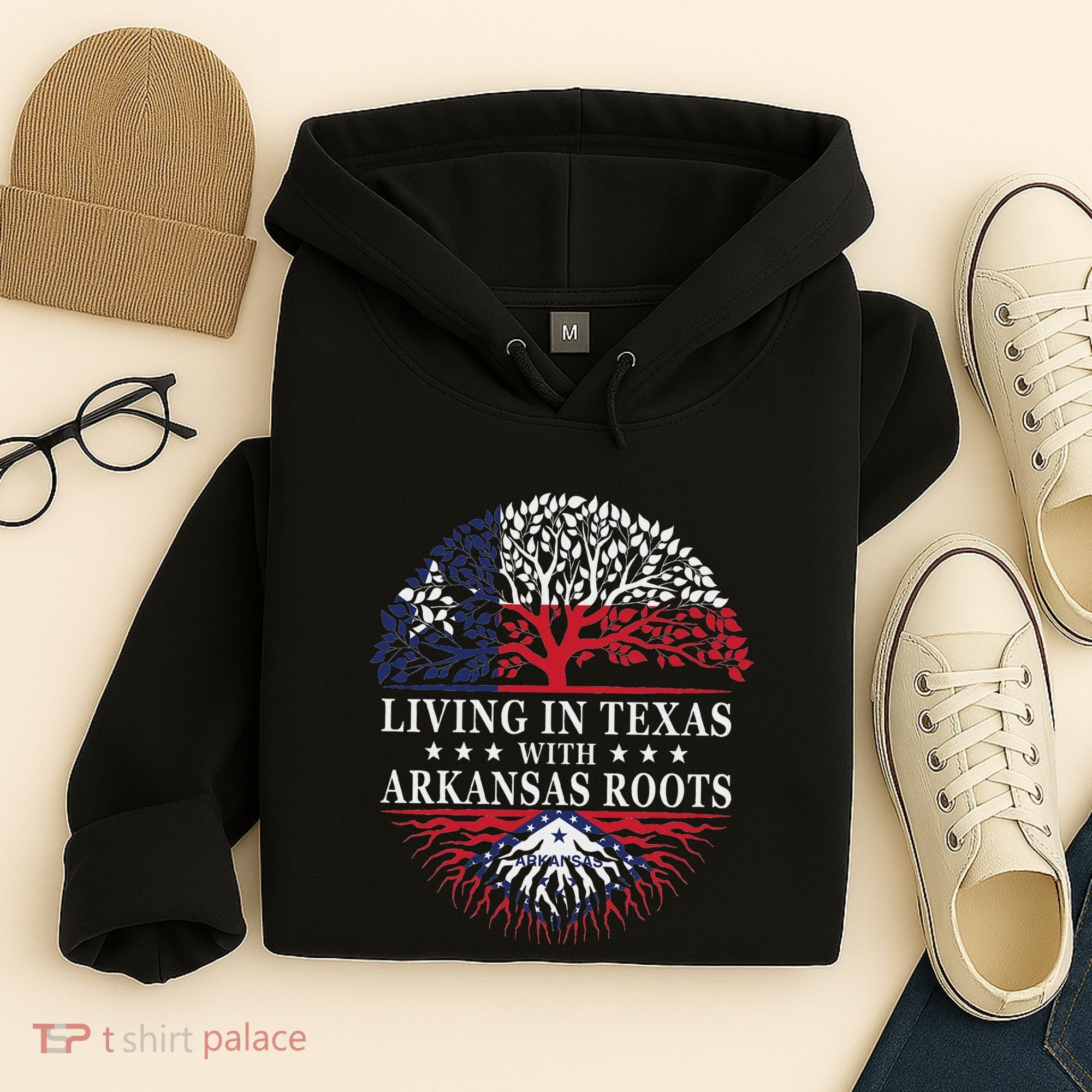 Living In Texas With Arkansas Roots Hoodie