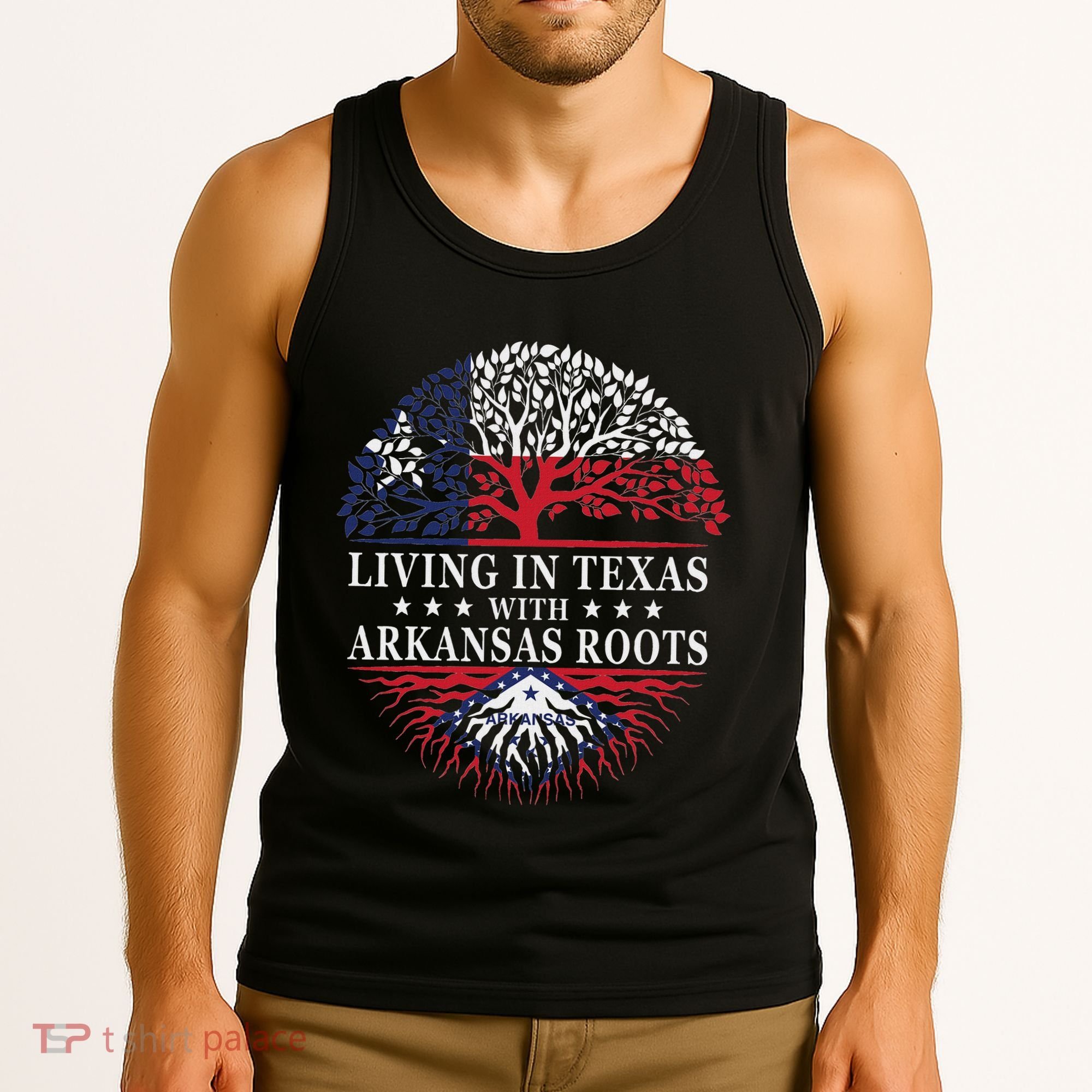 Living In Texas With Arkansas Roots Tank Top