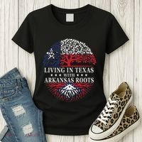 Living In Texas With Arkansas Roots Women's T-Shirt thumb 3