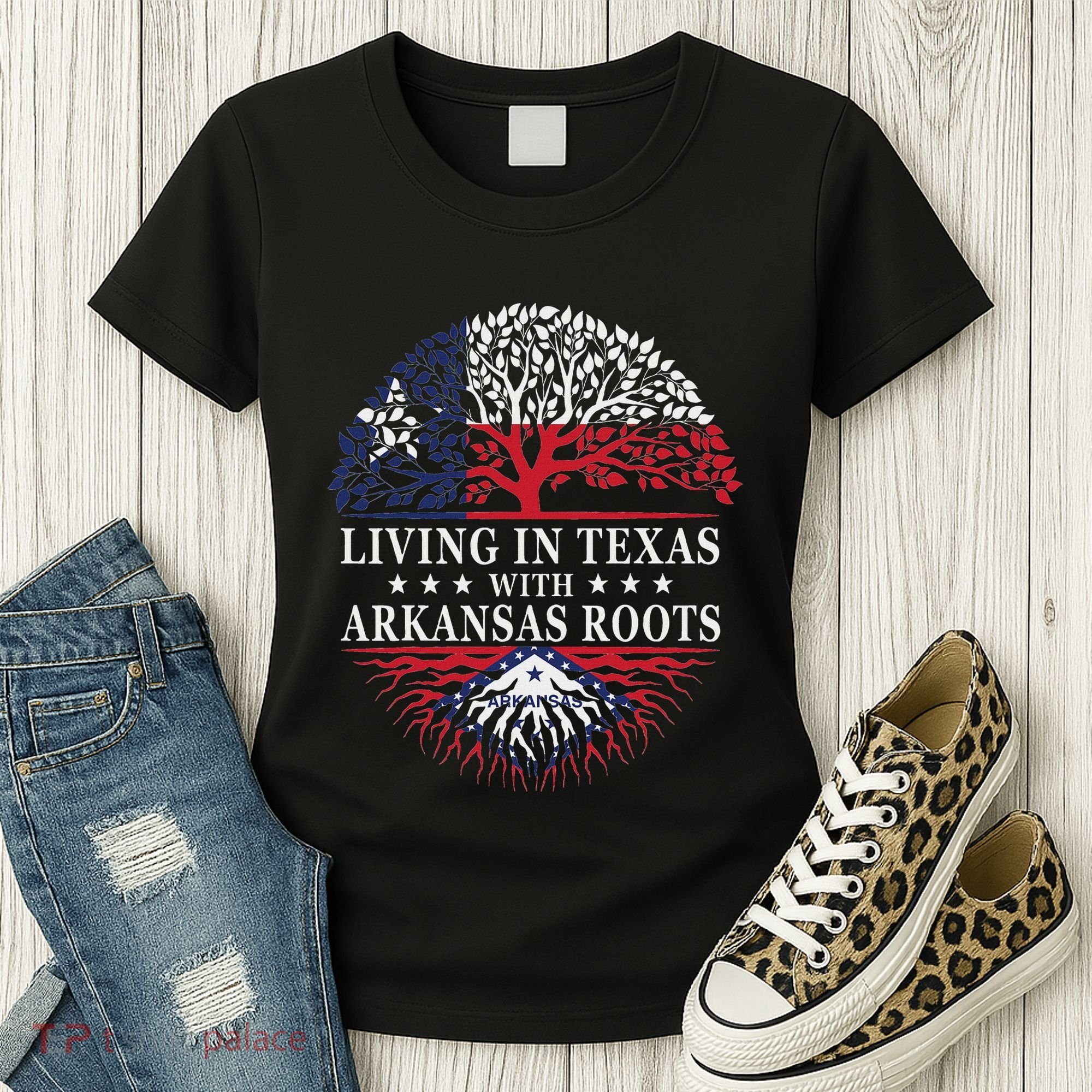 Living In Texas With Arkansas Roots Women's T-Shirt