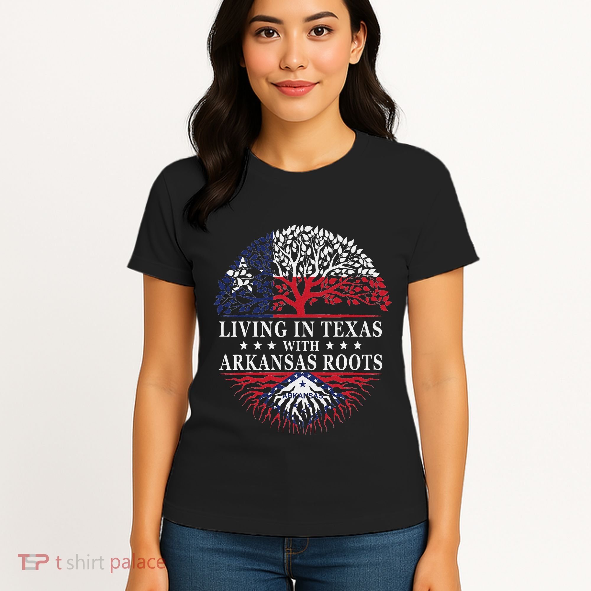 Living In Texas With Arkansas Roots Women's T-Shirt