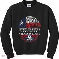 Living In Texas With Arkansas Roots Kids Sweatshirt thumb 0