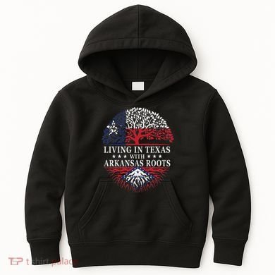 Living In Texas With Arkansas Roots Kids Hoodie