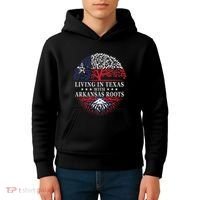 Living In Texas With Arkansas Roots Kids Hoodie thumb 4