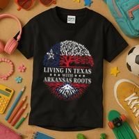 Living In Texas With Arkansas Roots Kids T-Shirt thumb 3