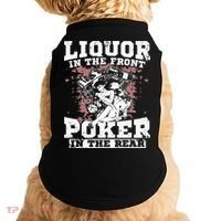 Liquor In The Front Poker In The Rear Awesome Racing Doggie Tank thumb 0