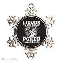 Liquor In The Front Poker In The Rear Awesome Racing Ornament thumb 0