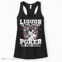 Liquor In The Front Poker In The Rear Awesome Racing Women's Tank Top thumb 0