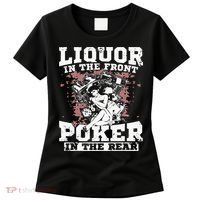 Liquor In The Front Poker In The Rear Awesome Racing Women's T-Shirt thumb 0