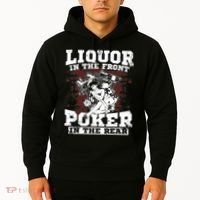 Liquor In The Front Poker In The Rear Awesome Hoodie thumb 2