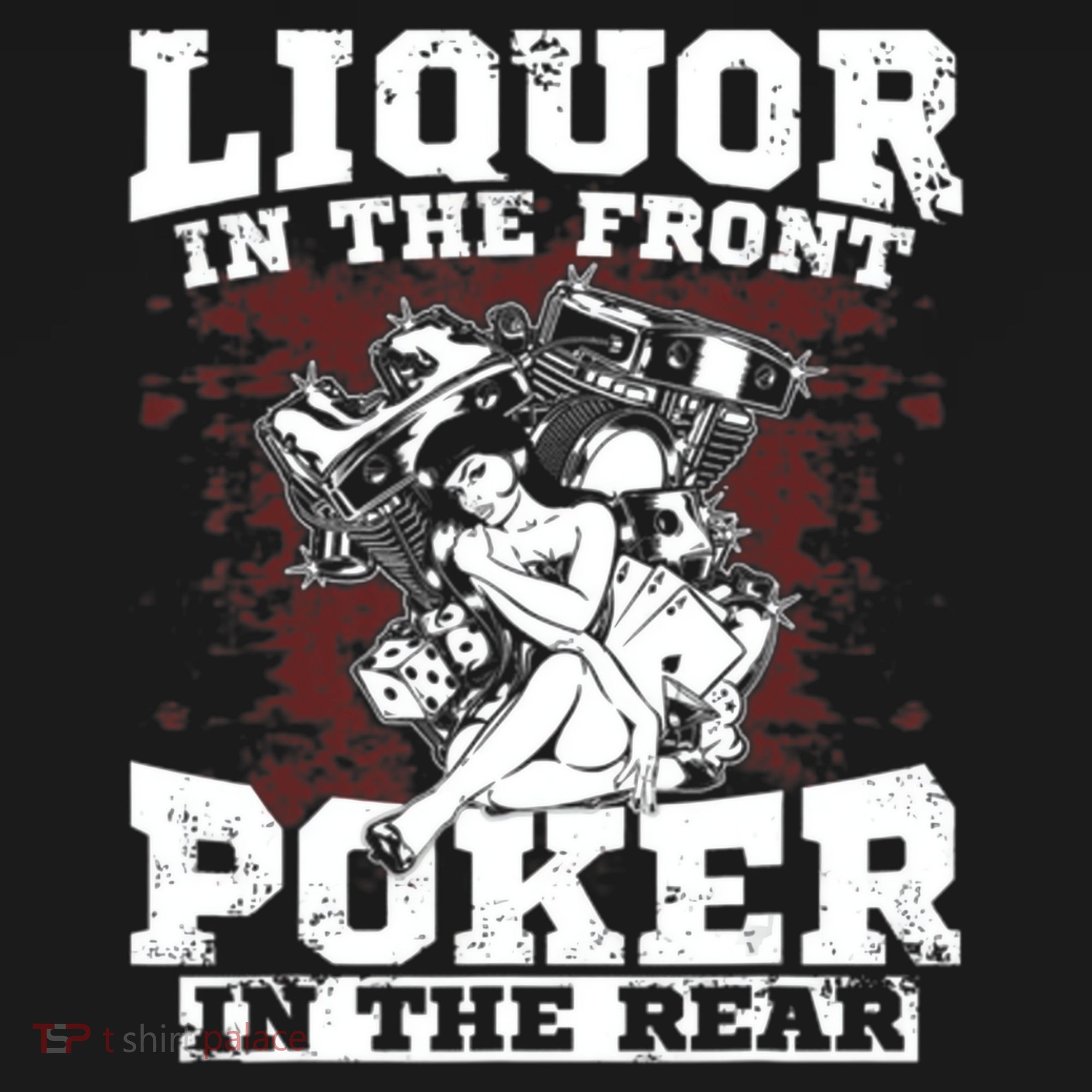 Liquor In The Front Poker In The Rear Awesome Women's Hoodie