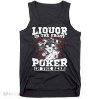 Liquor In The Front Poker In The Rear Awesome Tank Top thumb 0
