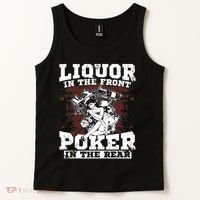 Liquor In The Front Poker In The Rear Awesome Tank Top thumb 2