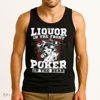 Liquor In The Front Poker In The Rear Awesome Tank Top thumb 3