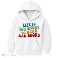 Life Is Too Short To Read Bad Books Kids Hoodie thumb 0