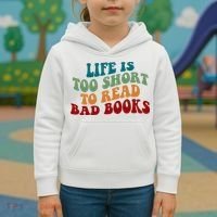 Life Is Too Short To Read Bad Books Kids Hoodie thumb 3