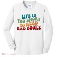 Life Is Too Short To Read Bad Books Kids Long Sleeve Shirt thumb 0
