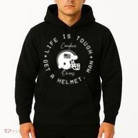 Life Is Tough Get A Helmet Hoodie thumb 2