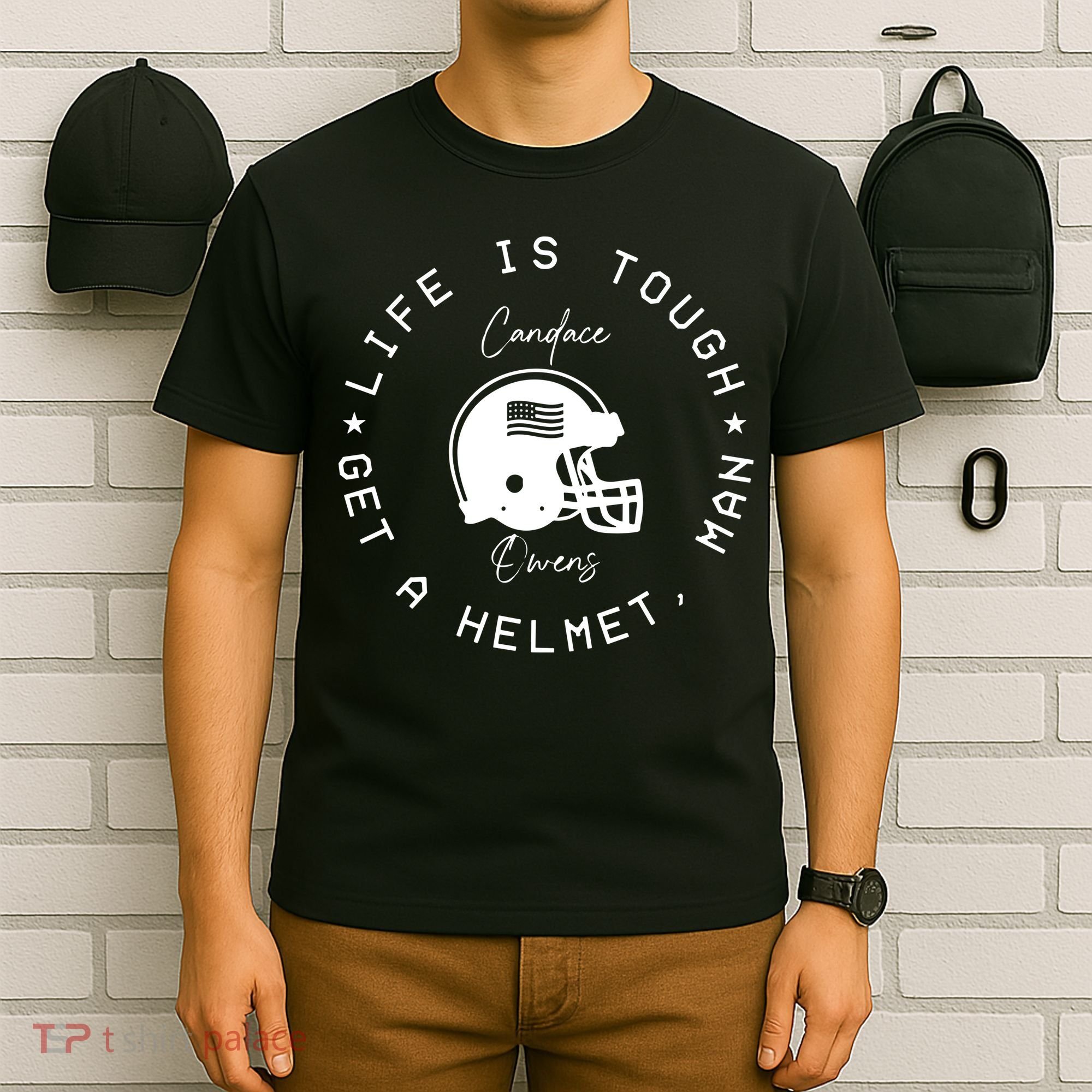 Life Is Tough Get A Helmet T-Shirt