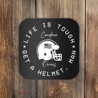 Life Is Tough Get A Helmet Coaster thumb 0