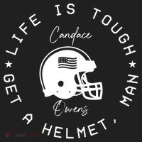 Life Is Tough Get A Helmet Golf Towel thumb 3