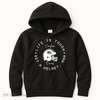 Life Is Tough Get A Helmet Kids Hoodie