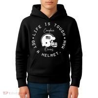 Life Is Tough Get A Helmet Kids Hoodie thumb 4