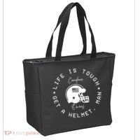 Life Is Tough Get A Helmet Tote Bag thumb 2