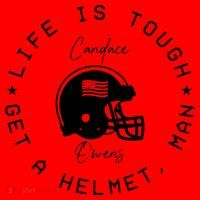 Life Is Tough Get A Helmet Santa Hat thumb 1