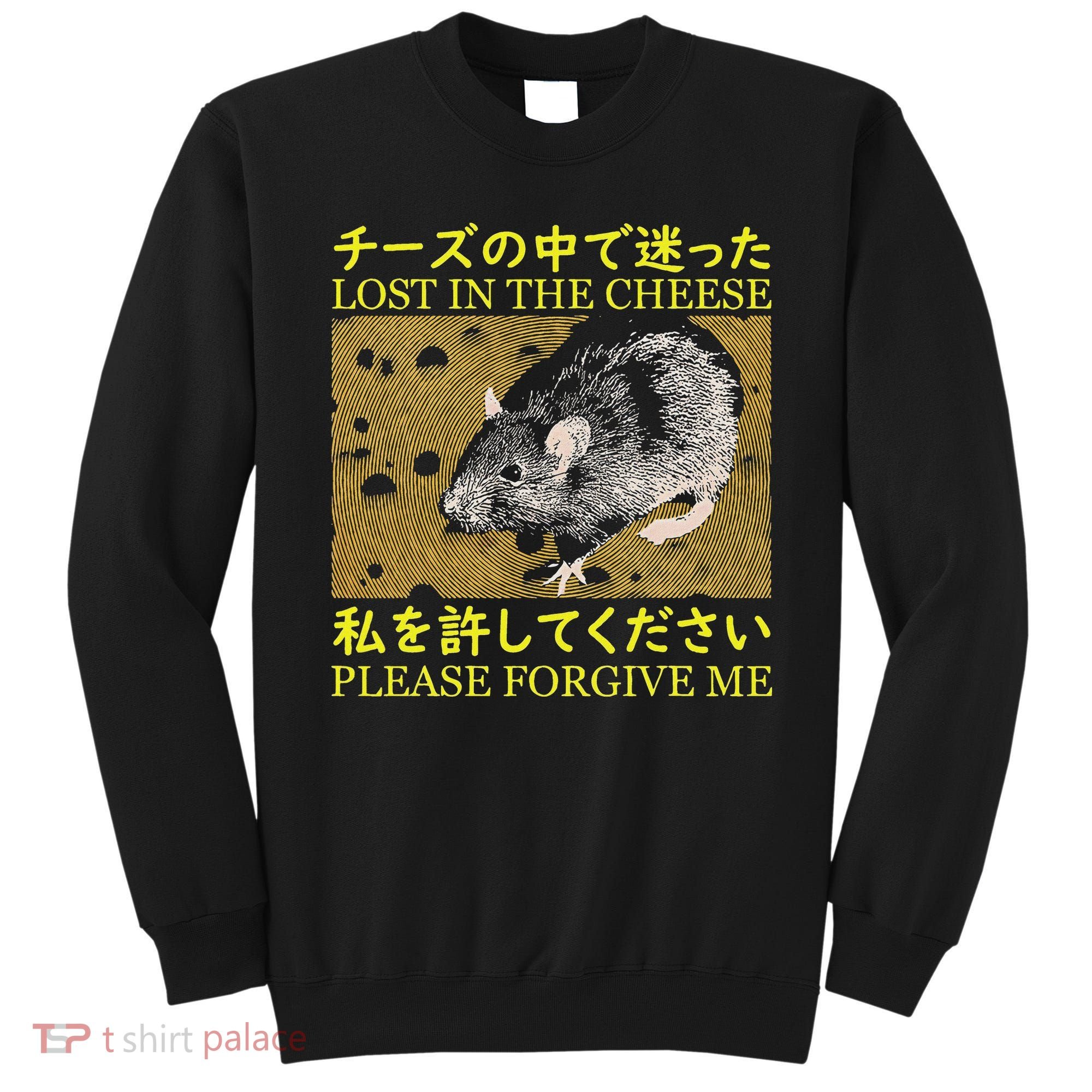 Lost In The Cheese Japanese Rat Sweatshirt