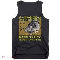Lost In The Cheese Japanese Rat Tank Top thumb 0