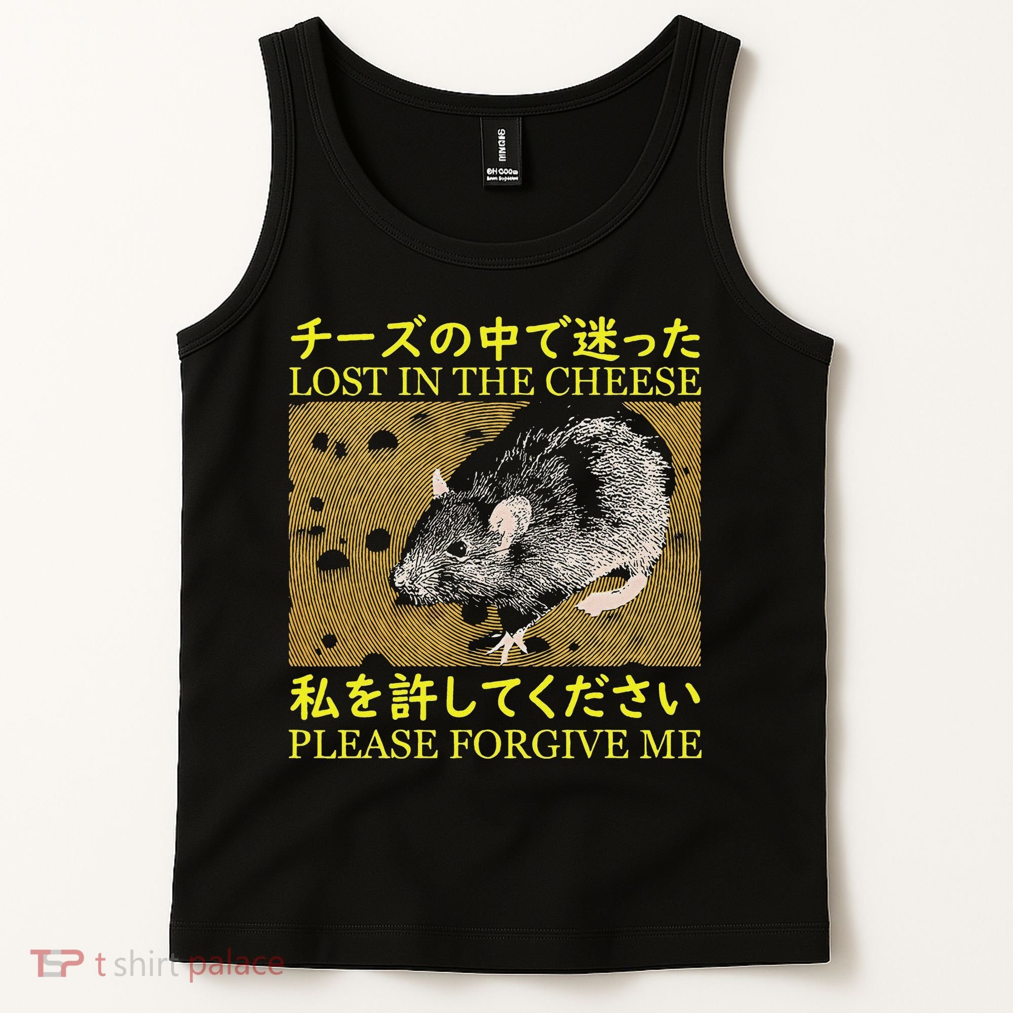 Lost In The Cheese Japanese Rat Tank Top