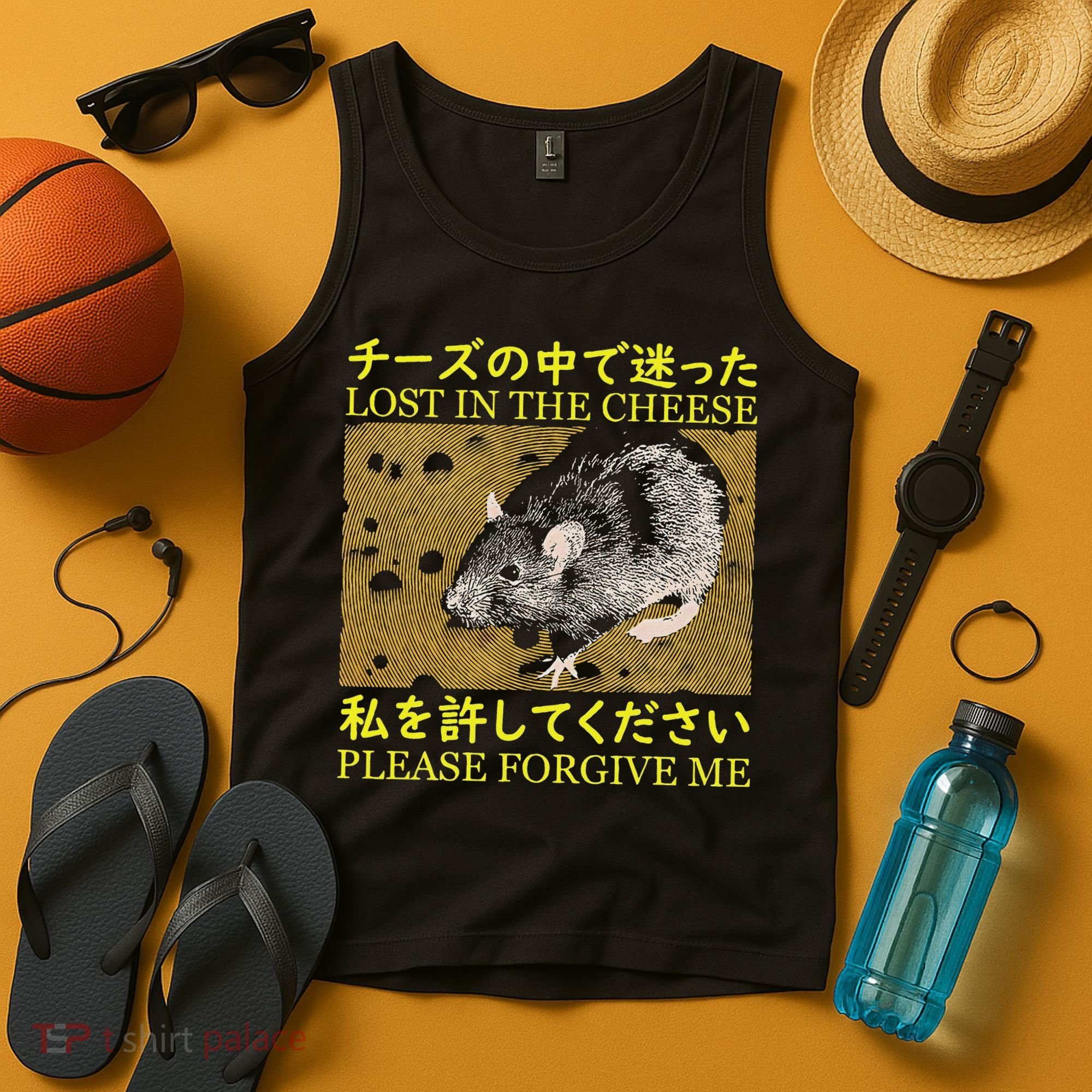 Lost In The Cheese Japanese Rat Tank Top